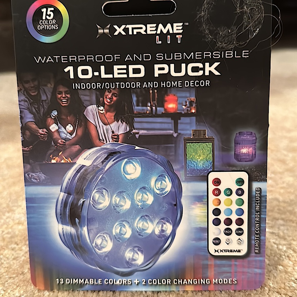 Indoor outdoor color changing LED puck